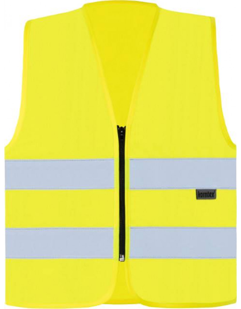 Vestă de lucru cu fermoar și elemente reflectorizante